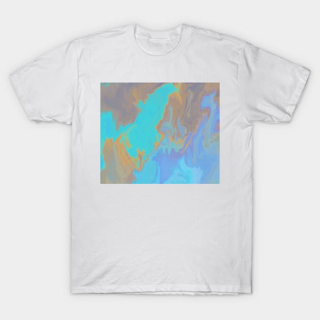 Blue Marble design T-Shirt by MZeeDesigns